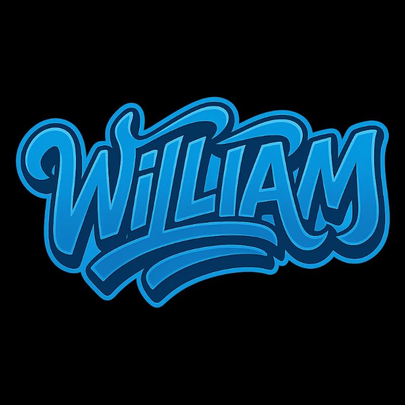 Graffiti WILLIAM Name Geschenk Ideal druckbar s