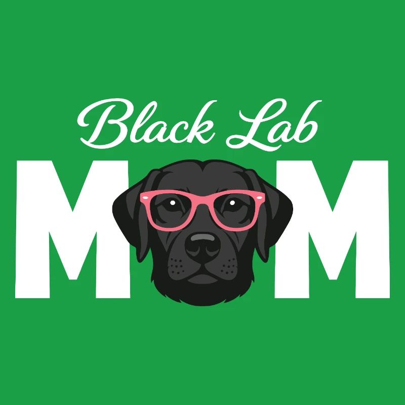 Schwarze Labrador-Mutter Schwarzer Labrador-Liebhaber