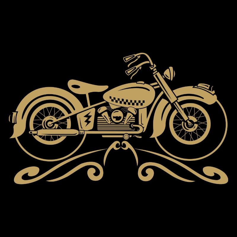 Moto vintage avec filigrane