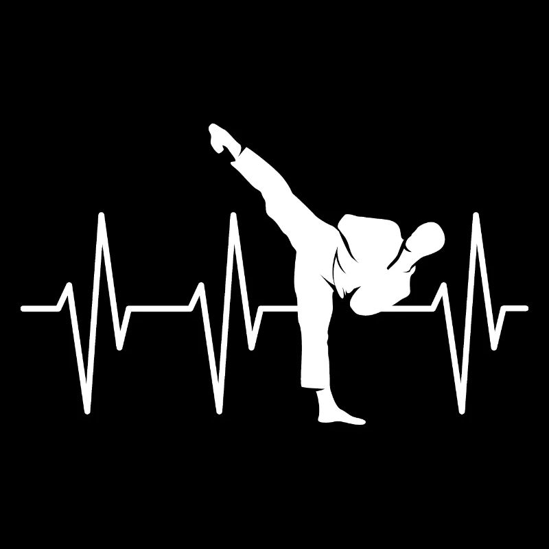 Pulse Kick Martial Arts Heartbeat Karate Symbol icon