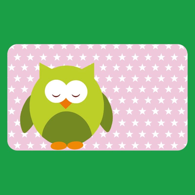 Lustige Eule mit Sternchen rosa | personalisierbar