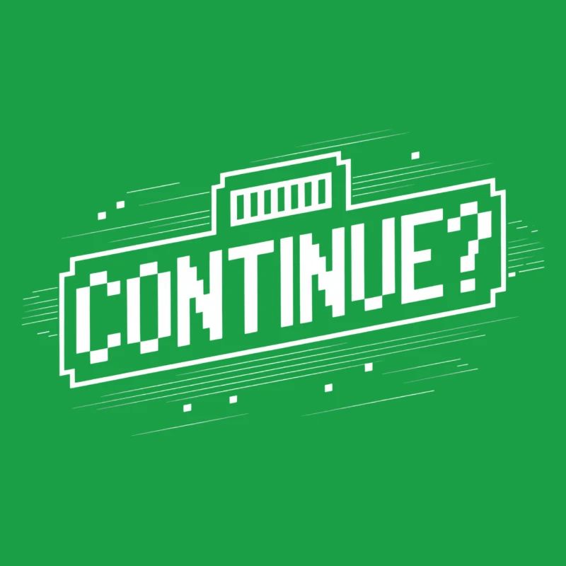 Continue Pixel Retro Gamer Startbildschirm