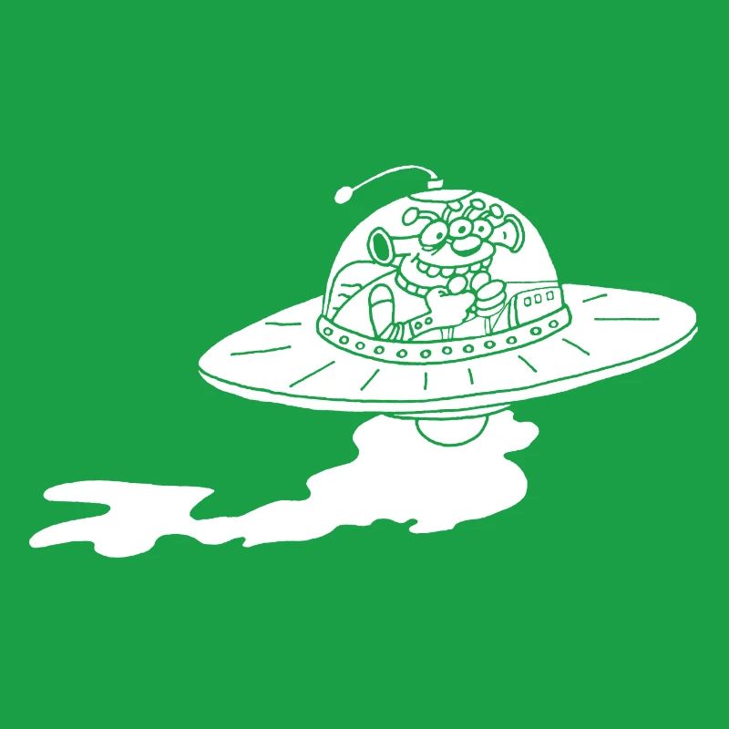 Alien Spaceship (White)