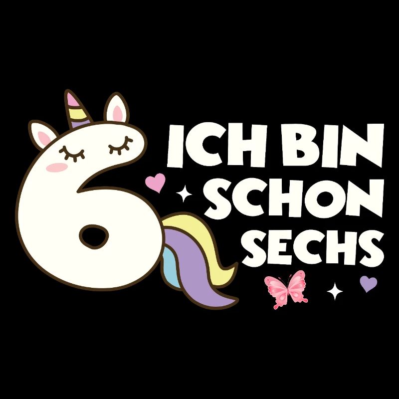 Einhorn 6 Geburtstag Mädchen Ich Bin Schon 6 Jahre