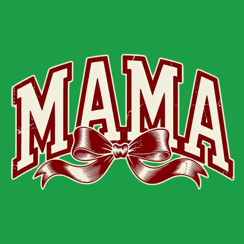Mom Bow Red – Strong Mom Statement