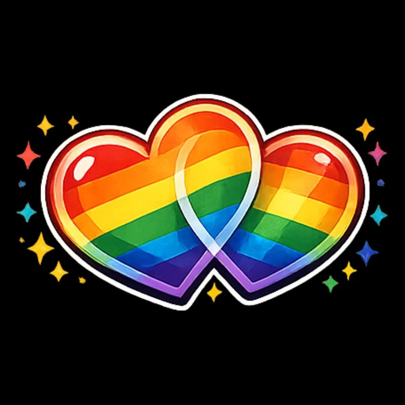 Double Heart Rainbow Splendor