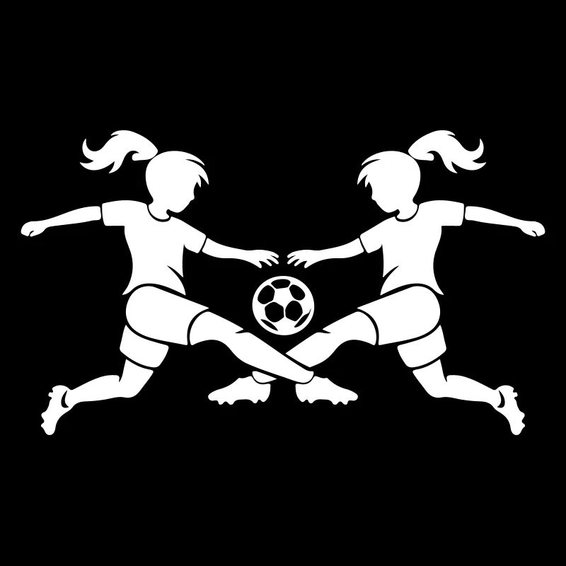 Fussball Mädels Team Logo