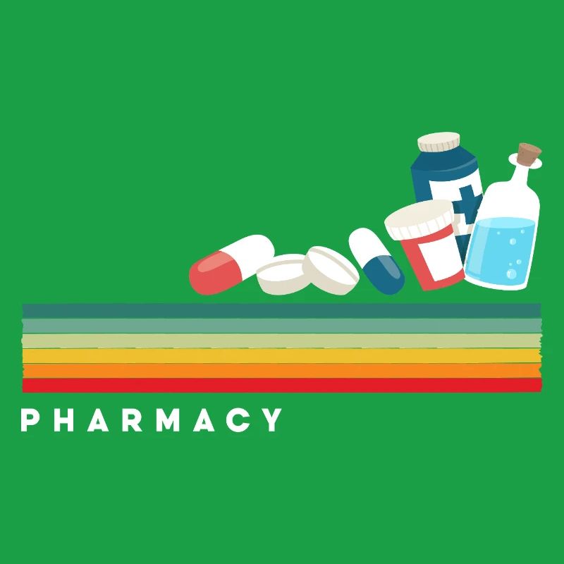 Retro pharmacist pharmacy technician