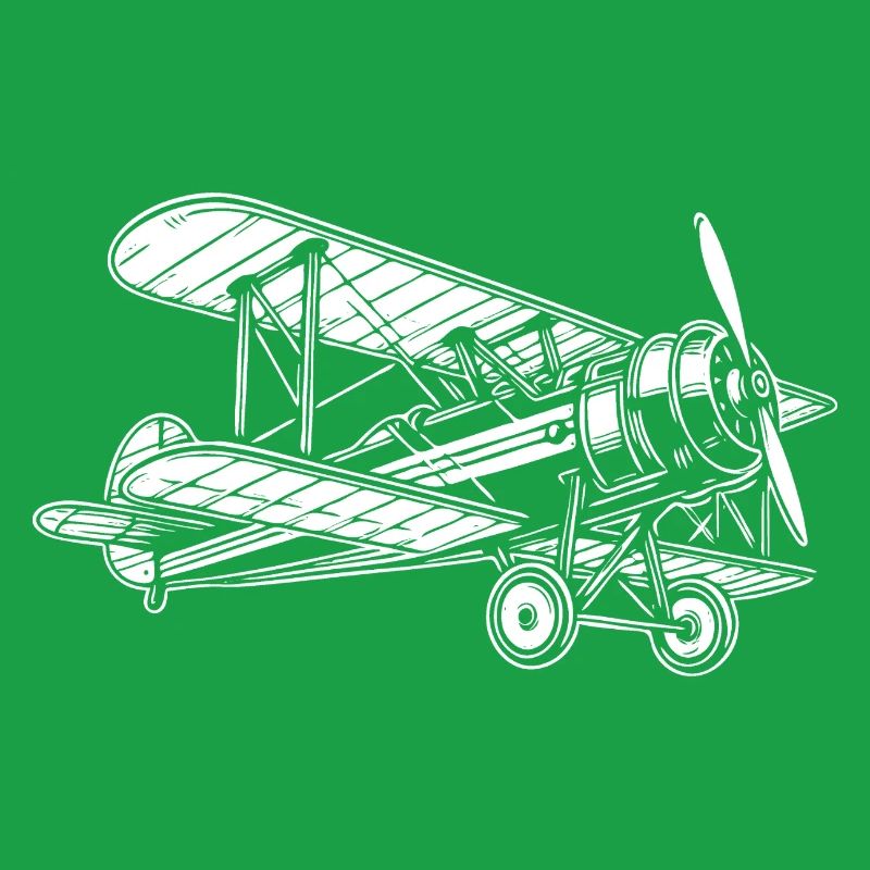 Doppeldecker Oldtimer, Klassisches Flugzeug Design