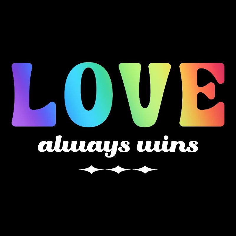 LGBTQ+ Love Always Wins Regenbogen Farben
