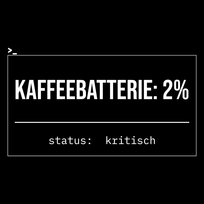 Kaffeebatterie ist fast erschöpft!