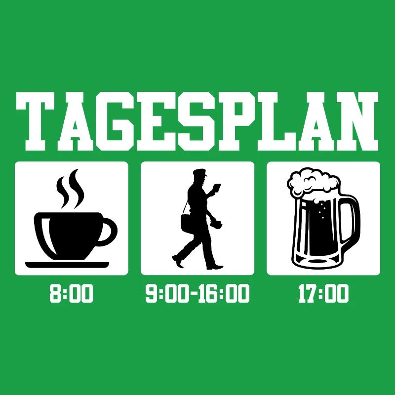 Postman DAILY SCHEDULE Parcel Deliverer Funny