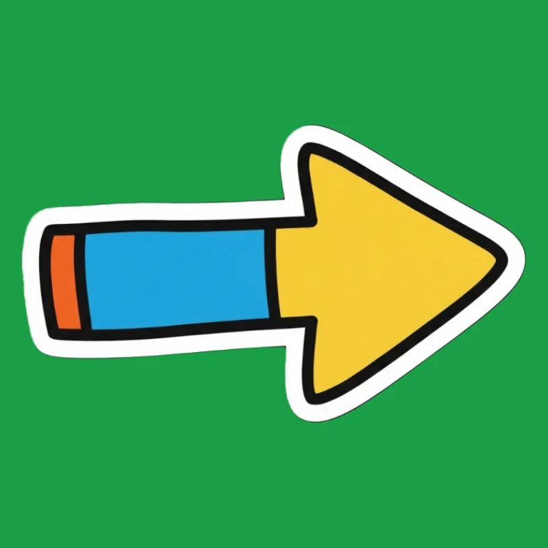 Comic Arrow Direction Right