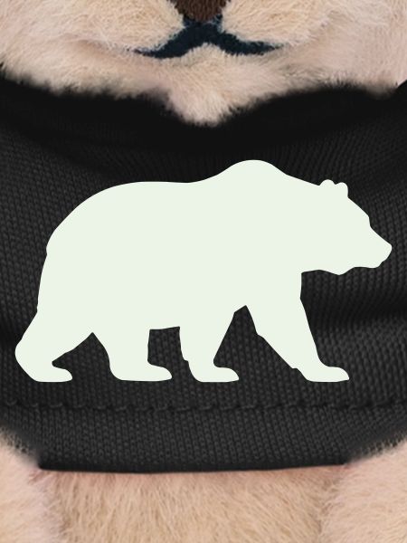 Soft green bear silhouette