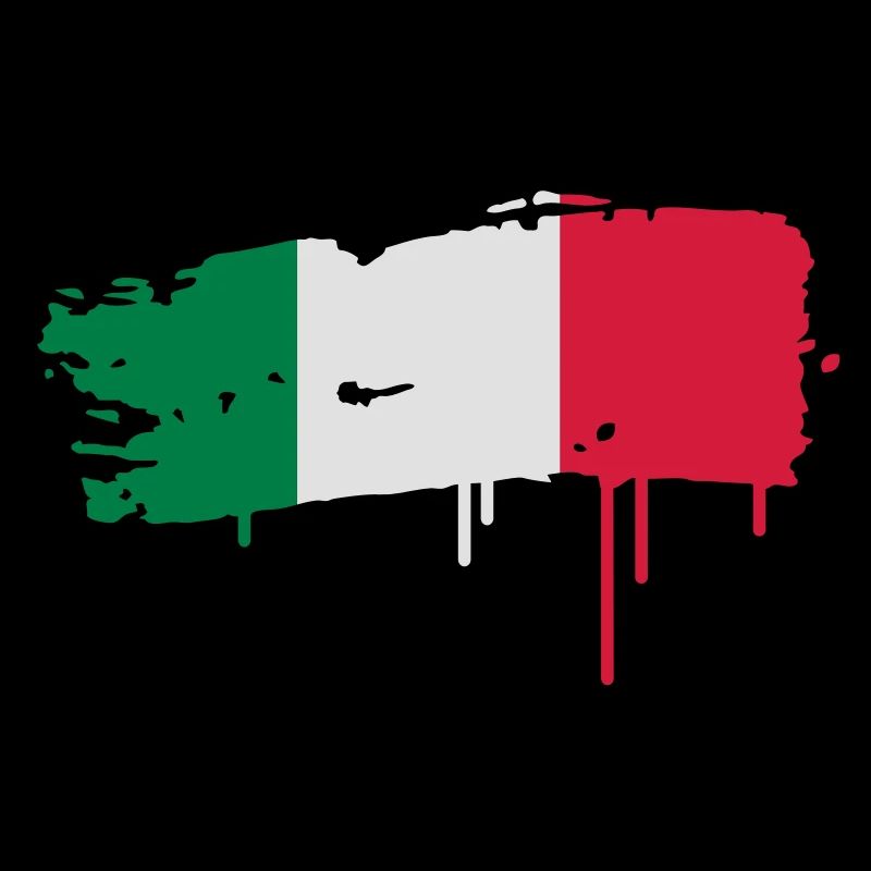 gepinselte drapeau de l'Italie avec un coup de