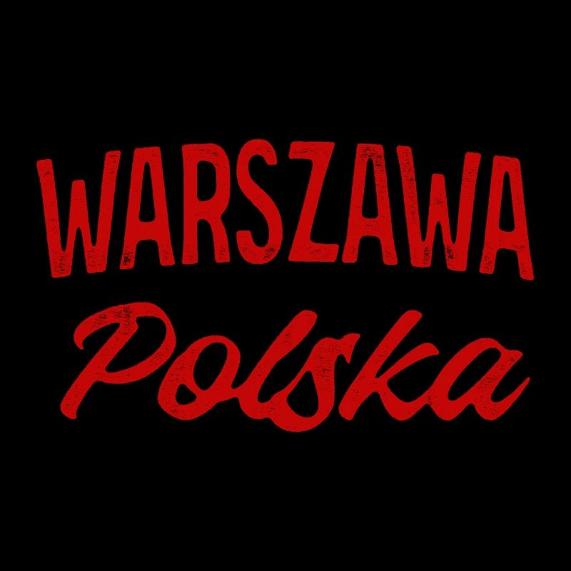 Warszawa Polska Retro Script