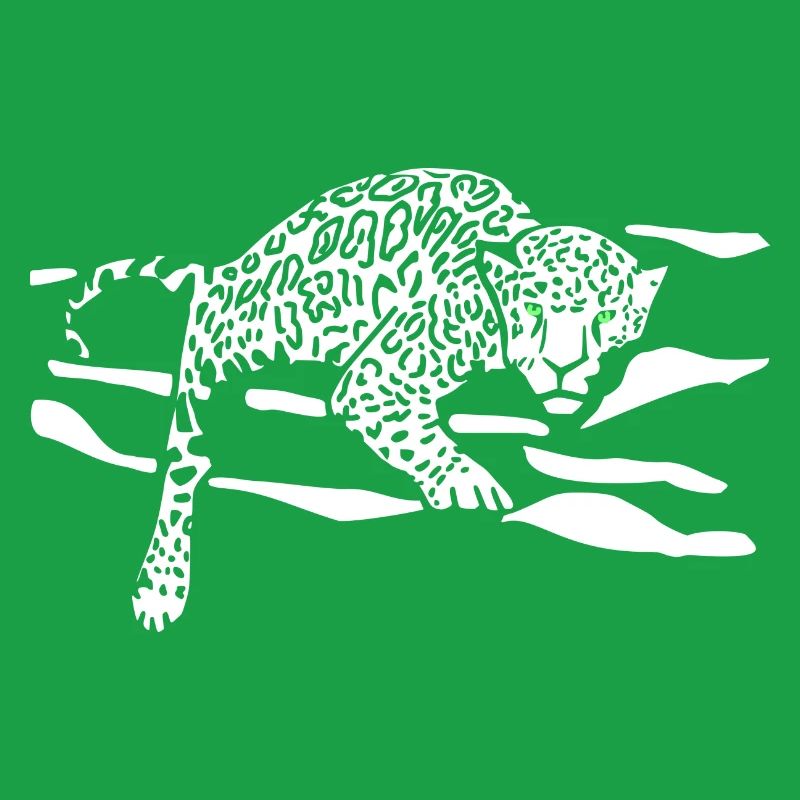 Silhouette de saut léopard