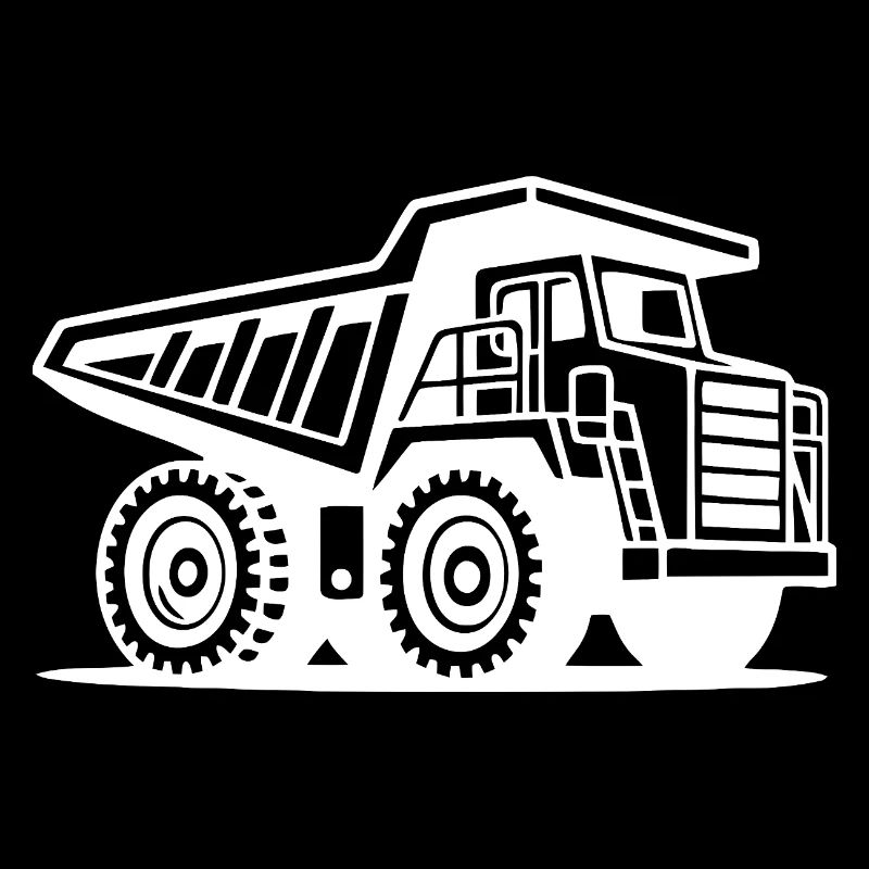 Silhouette de camion minier industriel