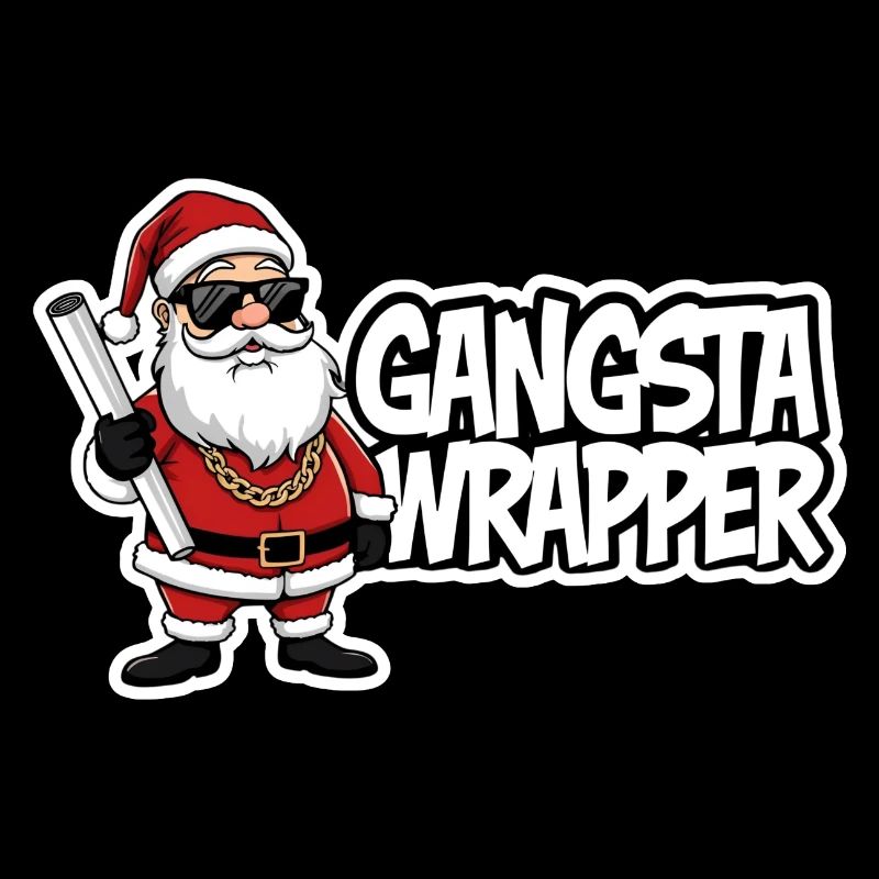 Gangsta Wrapper Santa Weihnachtsdesign