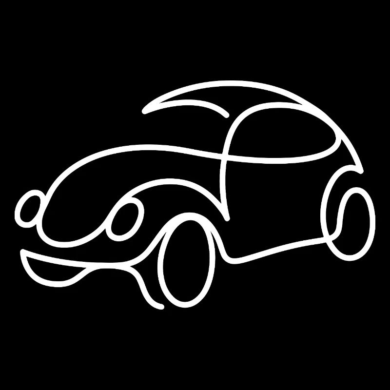 Retro Auto Skizze – schlichtes Oldtimer Motiv