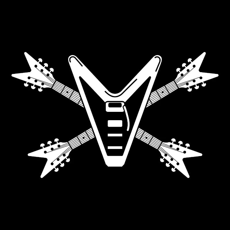 Guitar Skull and Crossbones