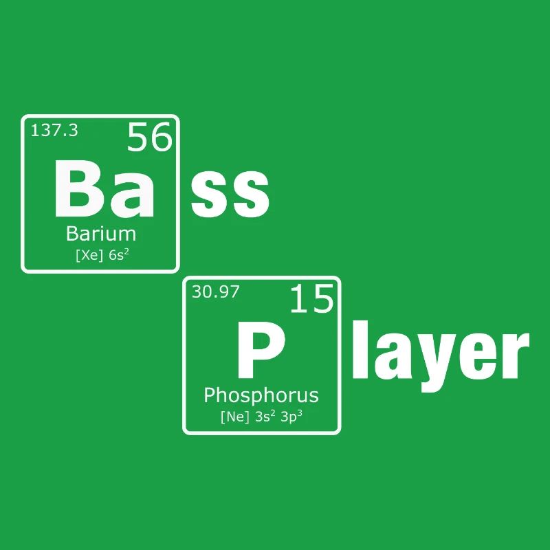 Bass Player PSE Periodic Table Elements Nerd