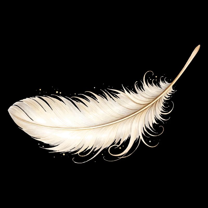 Delicate Goose Feather Elegant Vintage Design