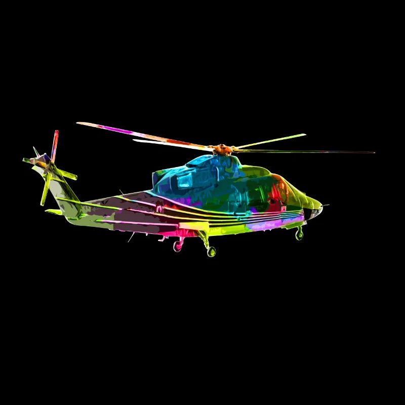 Colorful helicopter