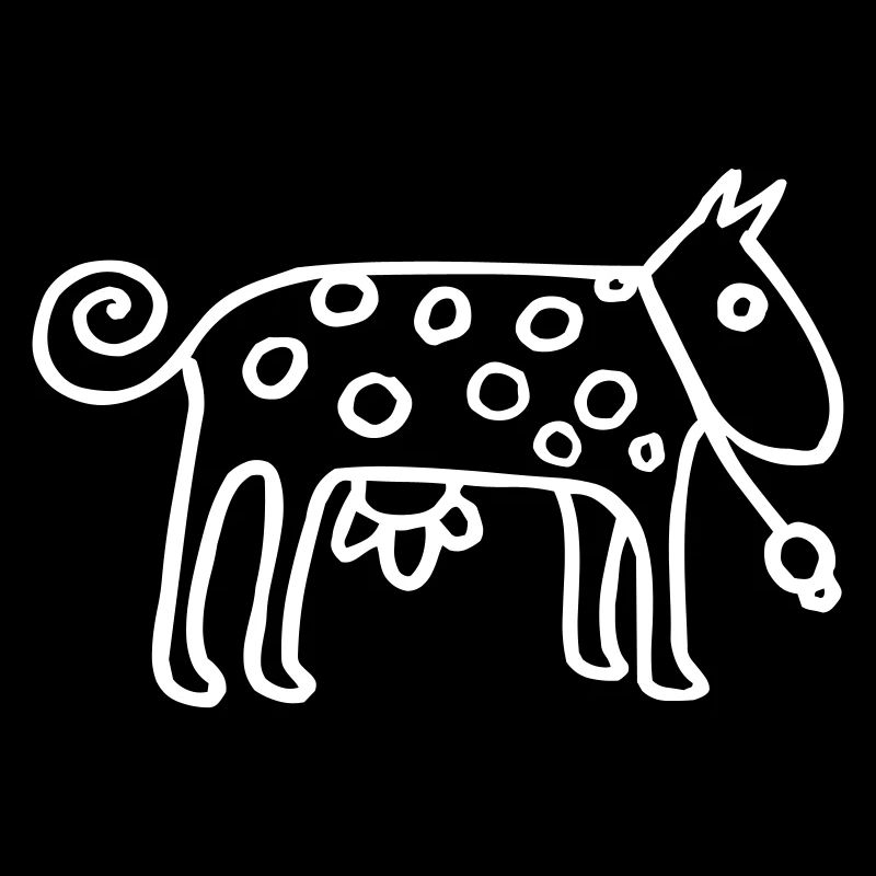 Cow with spots and bell