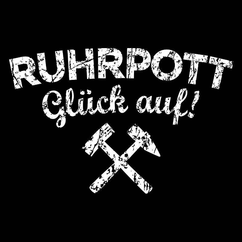 Ruhrpott Glück Auf Ruhrgebiet (Vintage/Weiß)