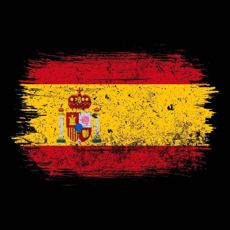 Pinselstrich-Emblem der spanischen Flagge