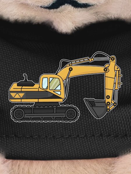 Excavator, construction site