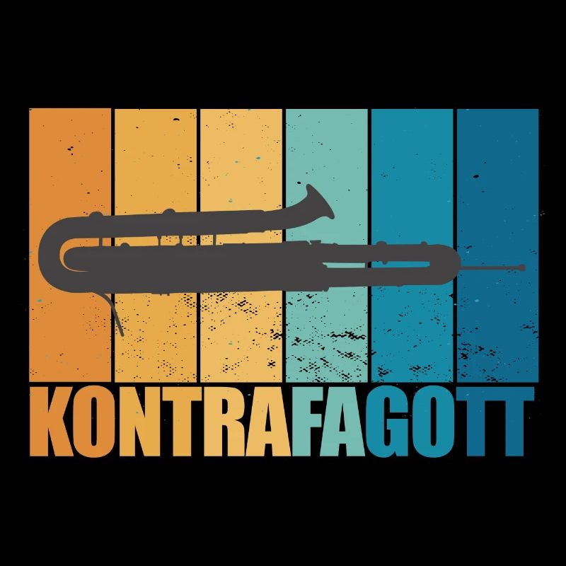 Kontrafagott Vintage Retro Instrument Geschenk