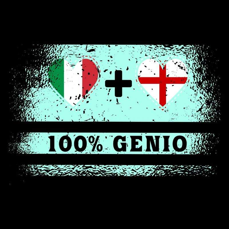 Italie et Angleterre 100% drapeau de génie