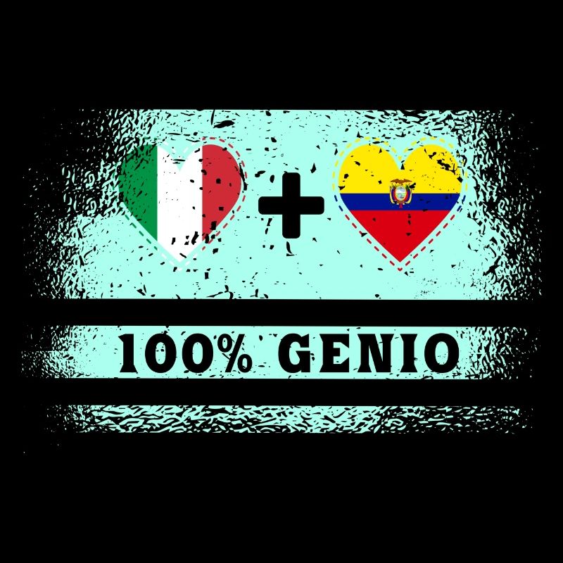 Italy and Ecuador 100% Genius Flag