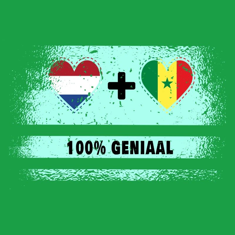 Sénégal et Pays-Bas 100% Genius flag