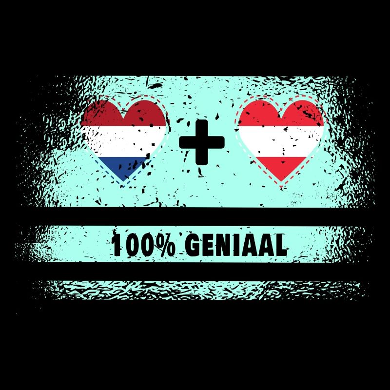 Autriche et Pays-Bas 100% Genius flag