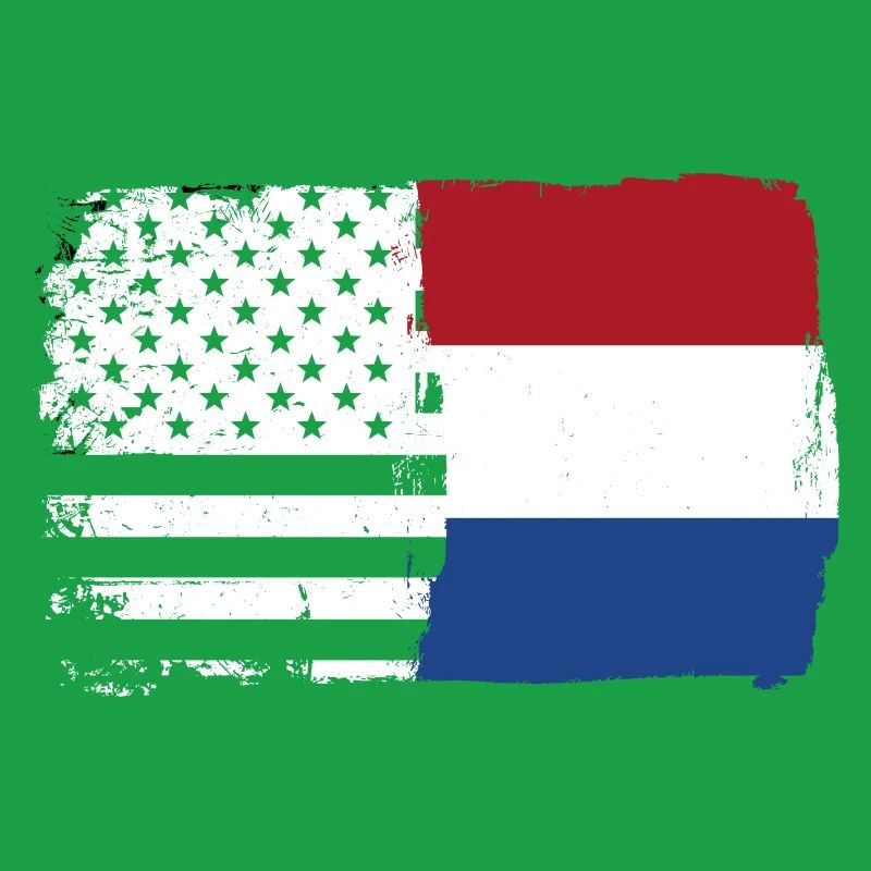 Fusion de drapeaux : Étoiles rayures Dutch Brush