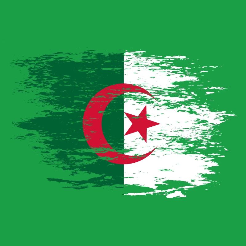 Algeria flag used