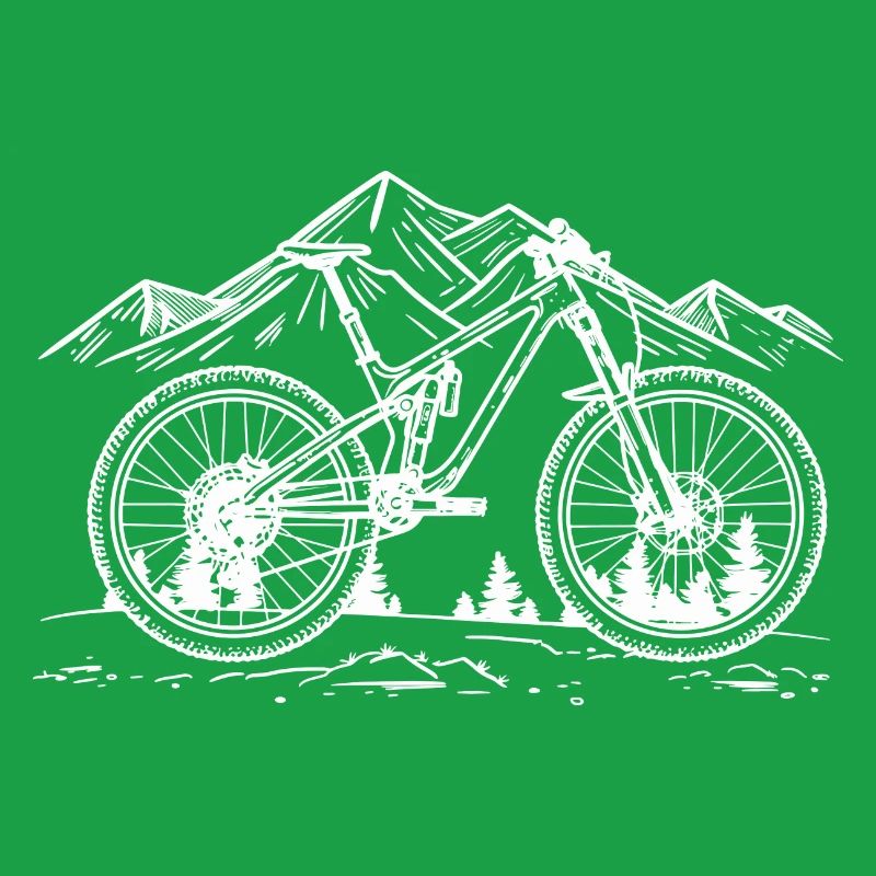 Mountain Biking Drawing