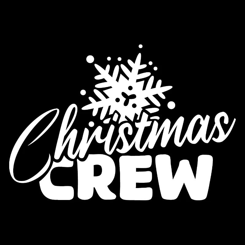 christmas crew snowflake christmas winter logo