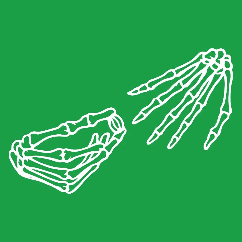 Ätherisches Skelett Hand- und Knochendesign