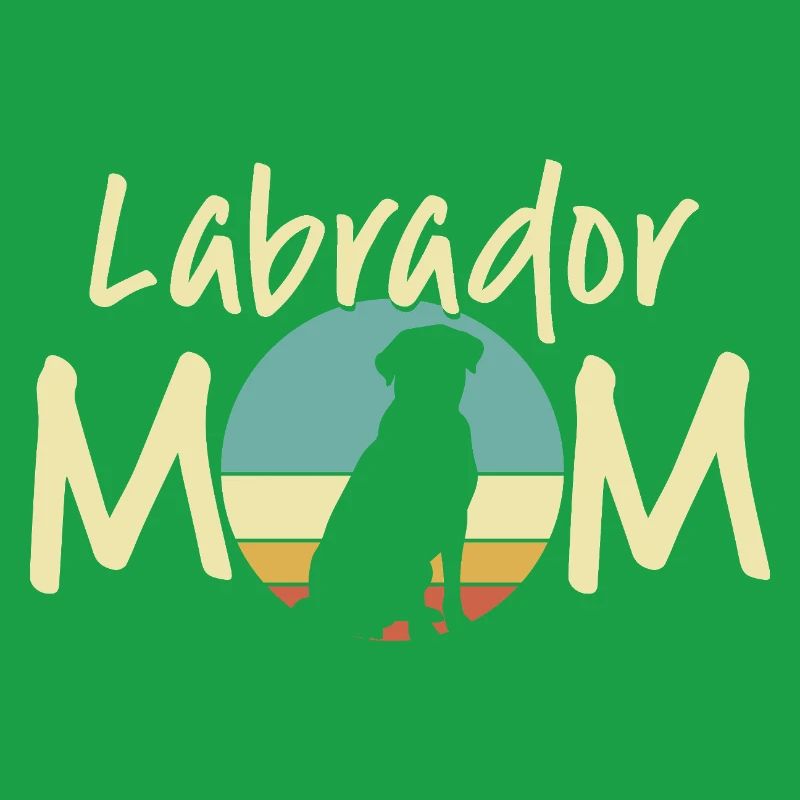 Labrador Mom Retro Sunset Design