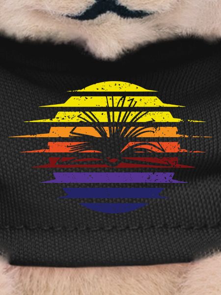 Rainbow Sun Ribbon Retro