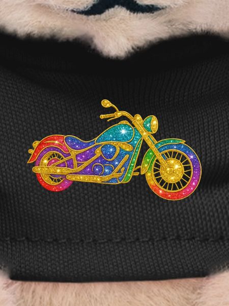 Glittering rainbow motorcycle