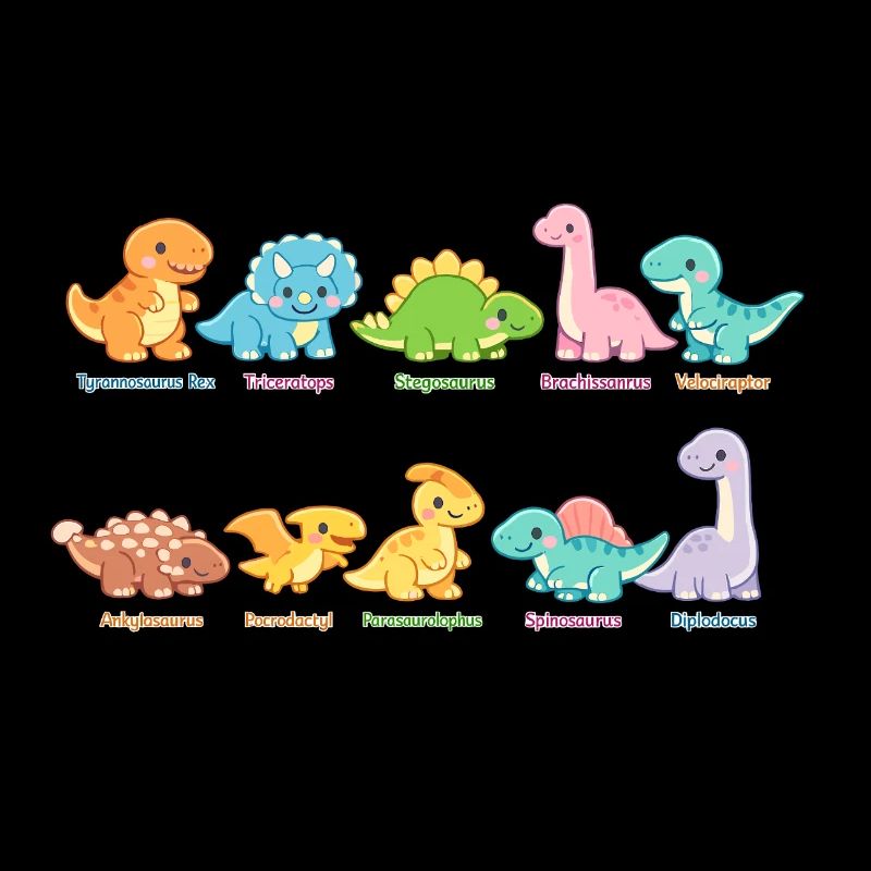 Bunte Dino-Truppe Niedliche Saurier