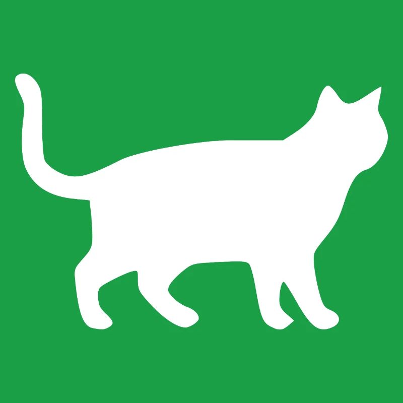White Cat Cats Silhouettes Gift