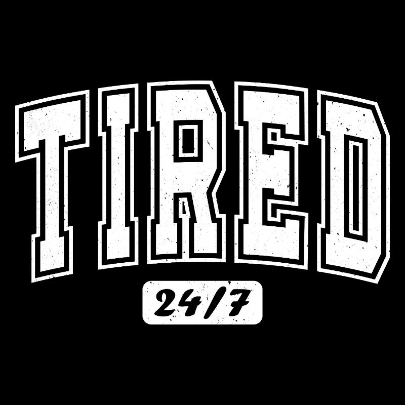 Lettrage rétro fatigué 24h/24 et 7j/7
