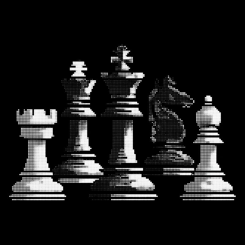Figurines Chess Pixel pour hommes Rétro cadeau