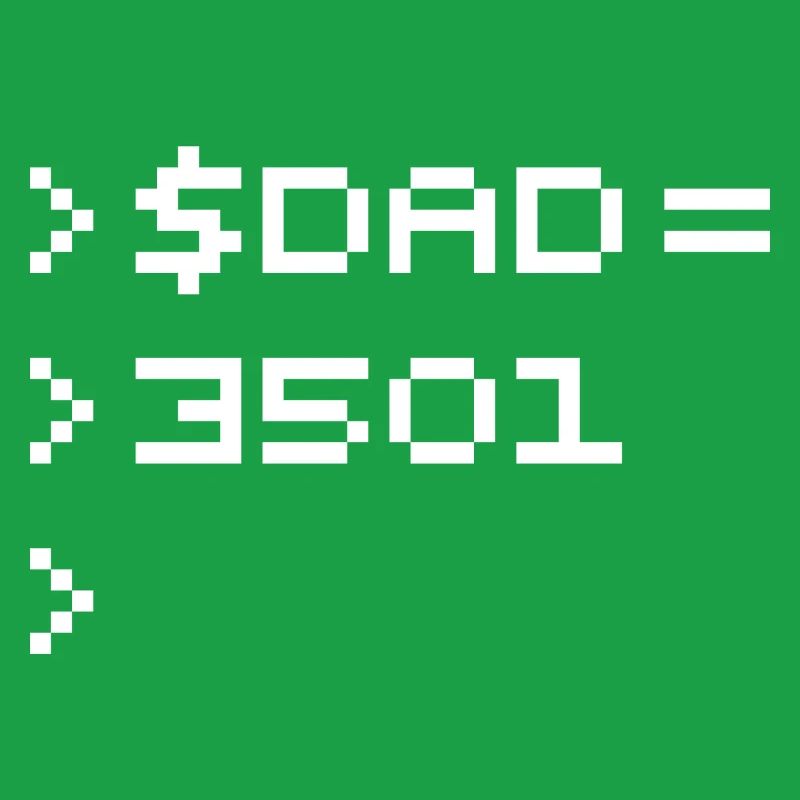 DAD 8-Bit Code Nerd Pixel Terminal Retro